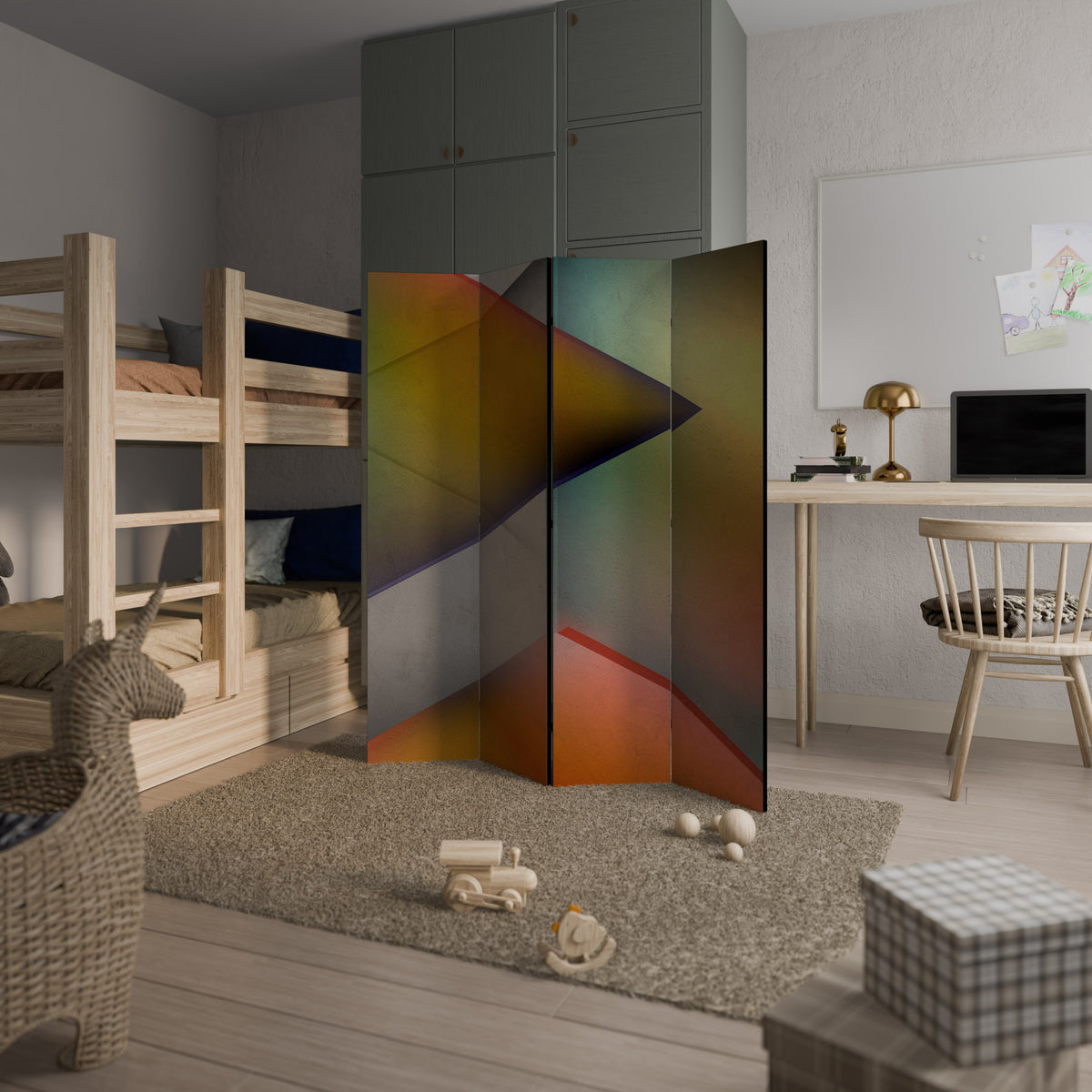 PIERCING SHARPNESS 4-Panel Room Divider