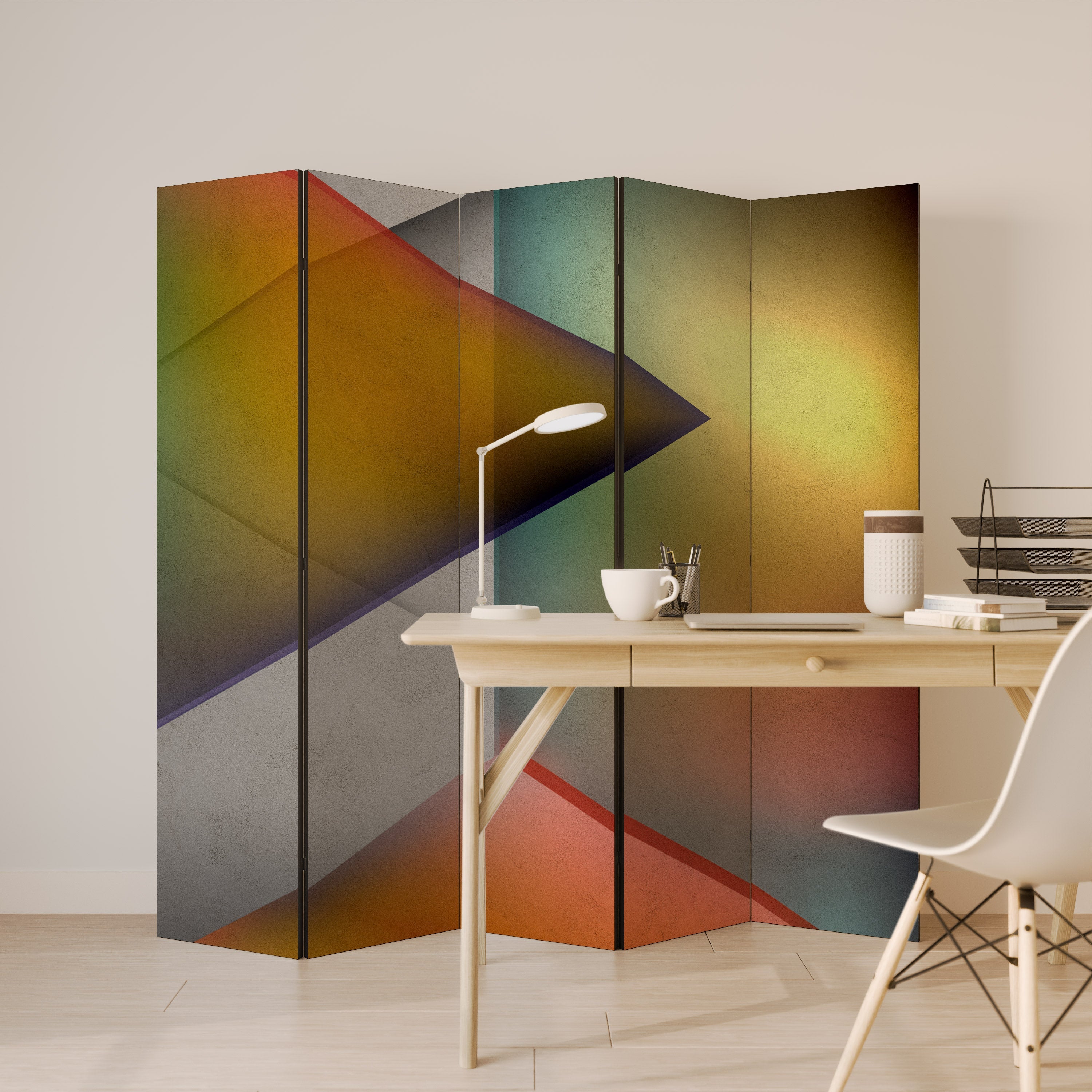 PIERCING SHARPNESS Decorative 5-Panel Room Divider