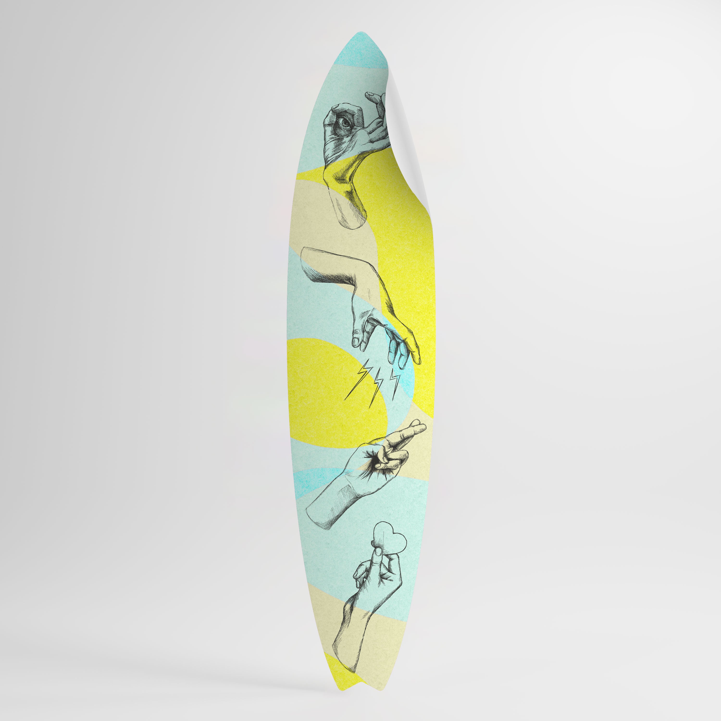 BODY LANGUAGE Peel and Stick Surfboard Sticker