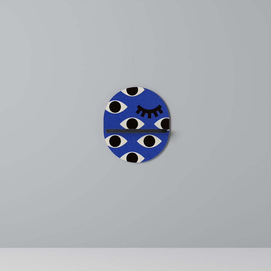 Étagère d'art ovale GEOMETRIC EYES en finition noire