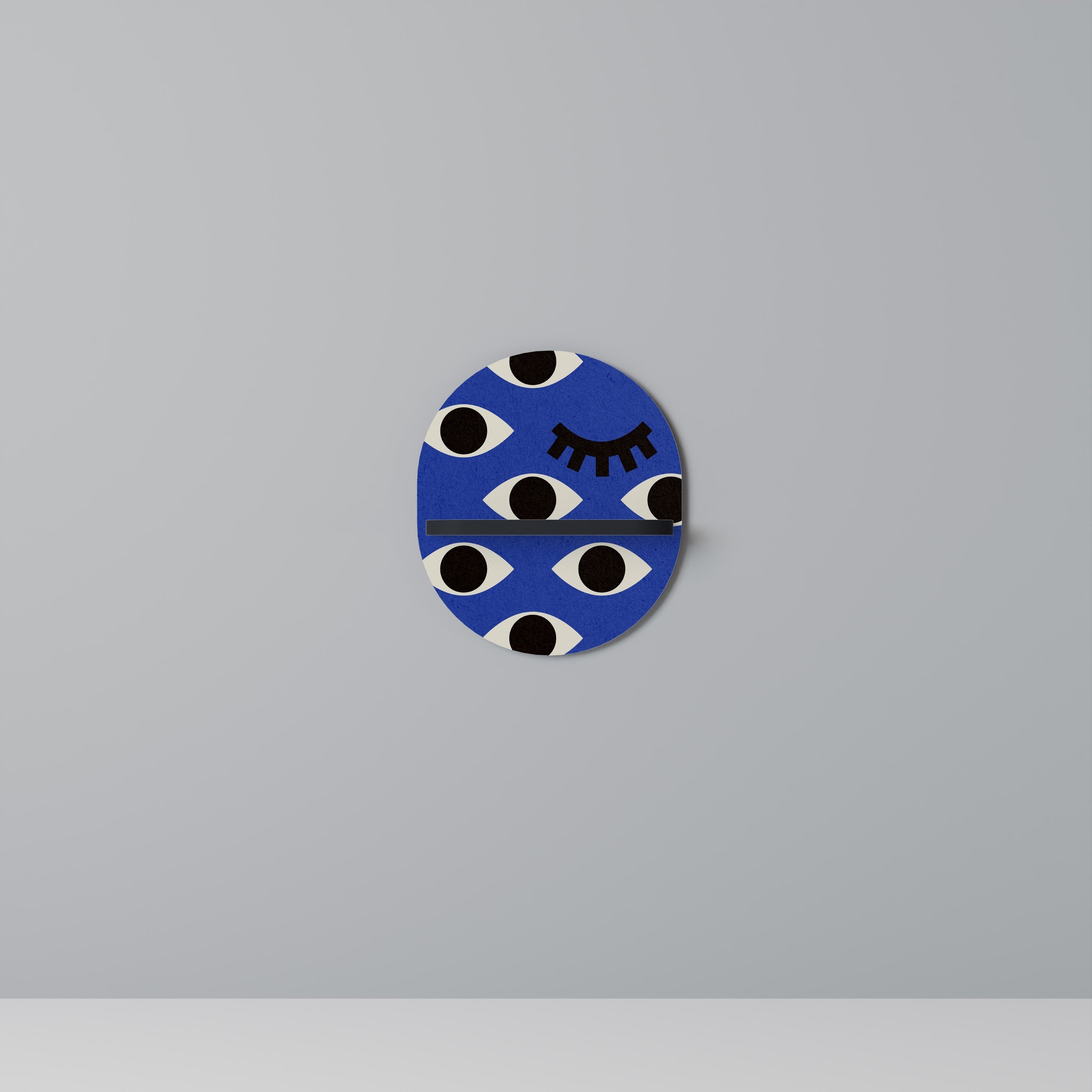 Étagère d'art ovale GEOMETRIC EYES en finition noire