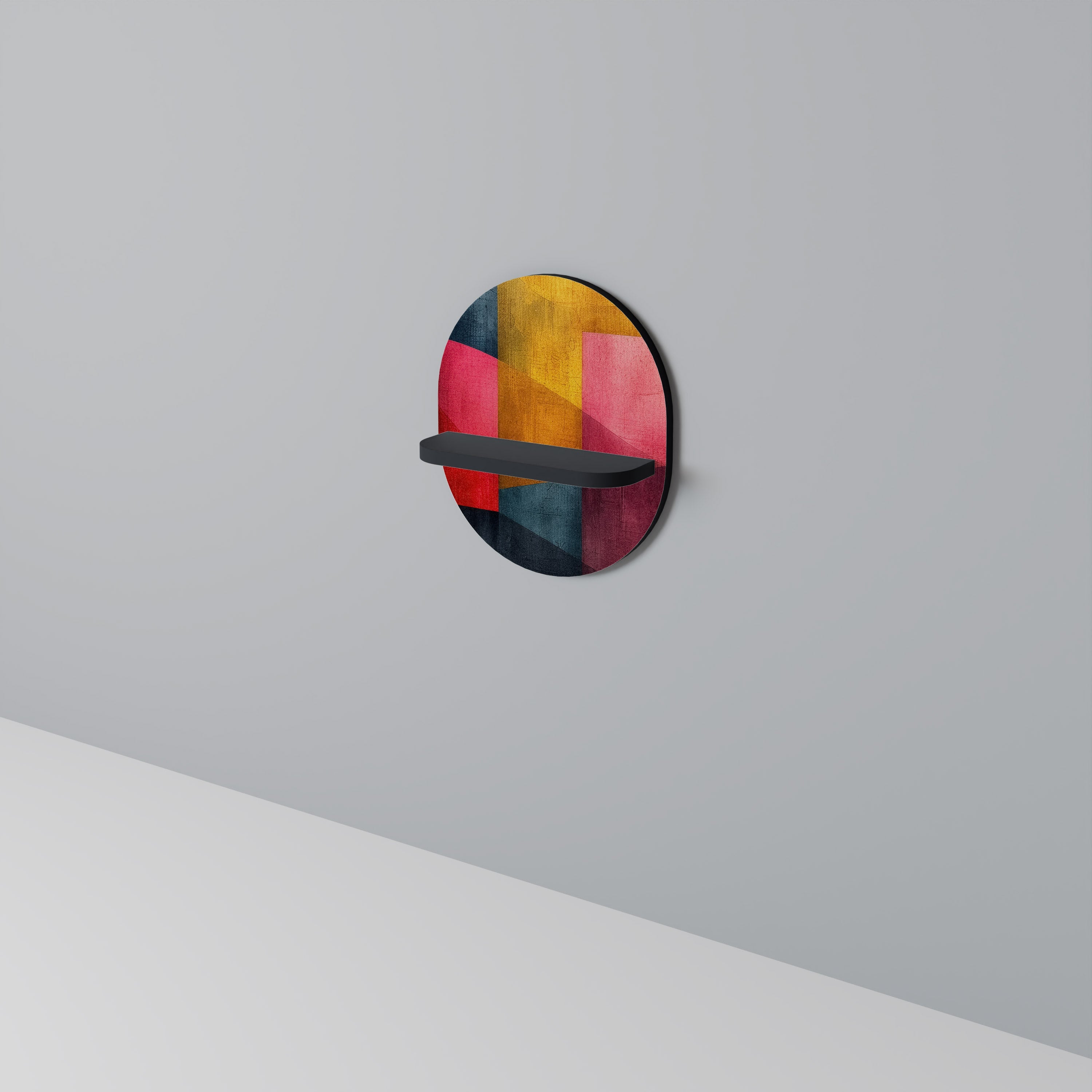 Étagère ovale COLORFUL SOUNDS en finition noire