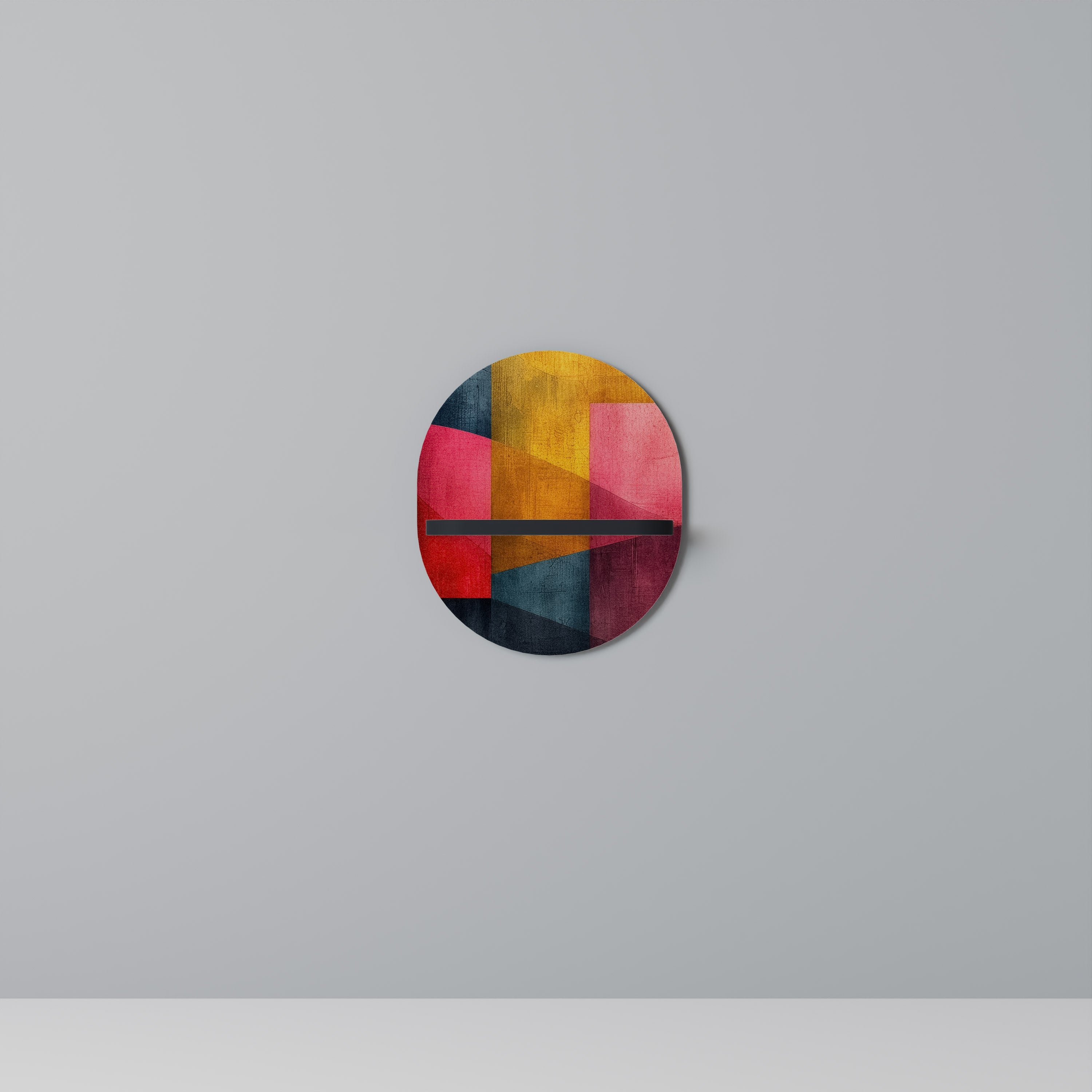 Étagère ovale COLORFUL SOUNDS en finition noire