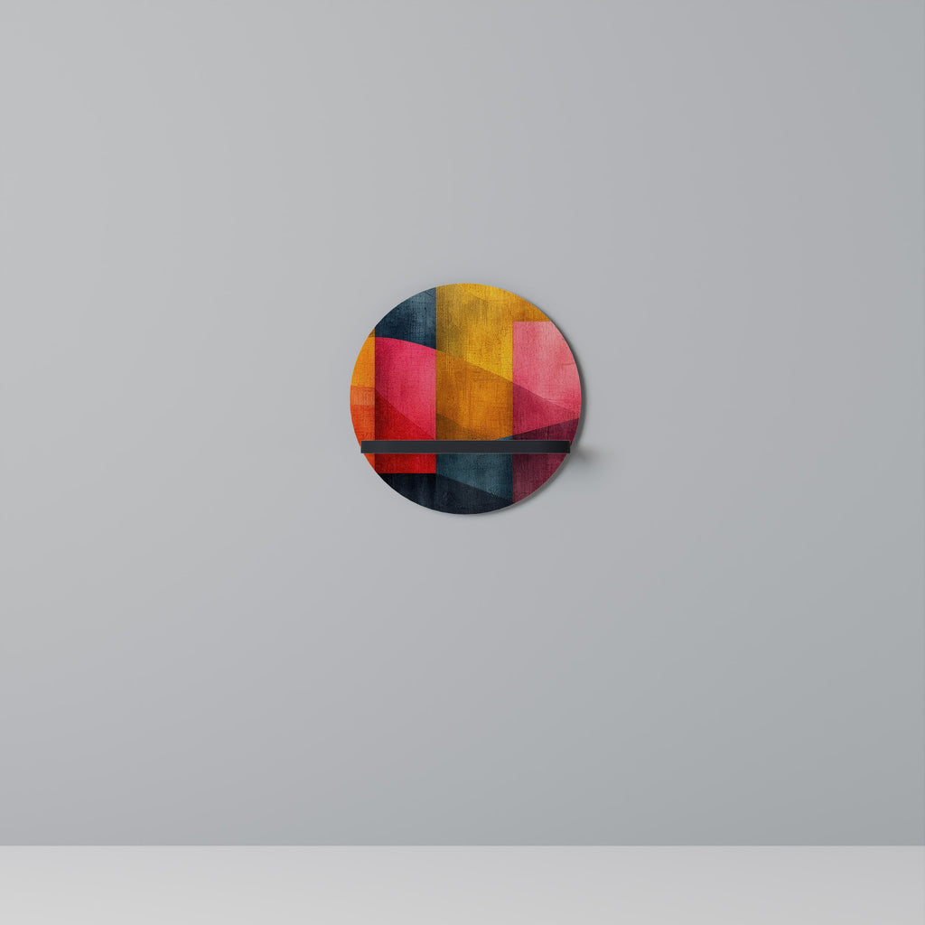 Étagère ronde COLORFUL SOUNDS en finition noire