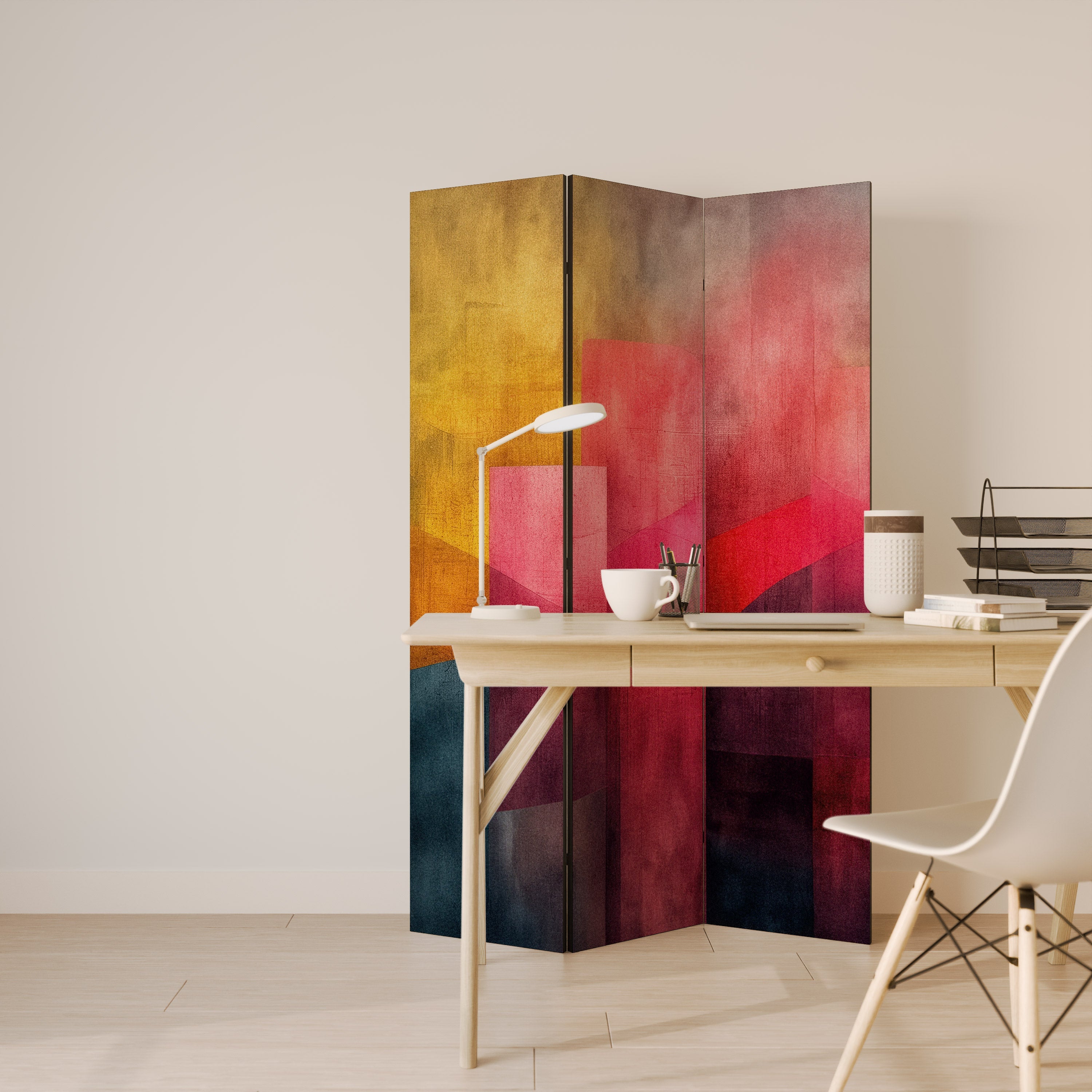 COLORFUL SOUNDS Decorative 3-Panel Room Divider
