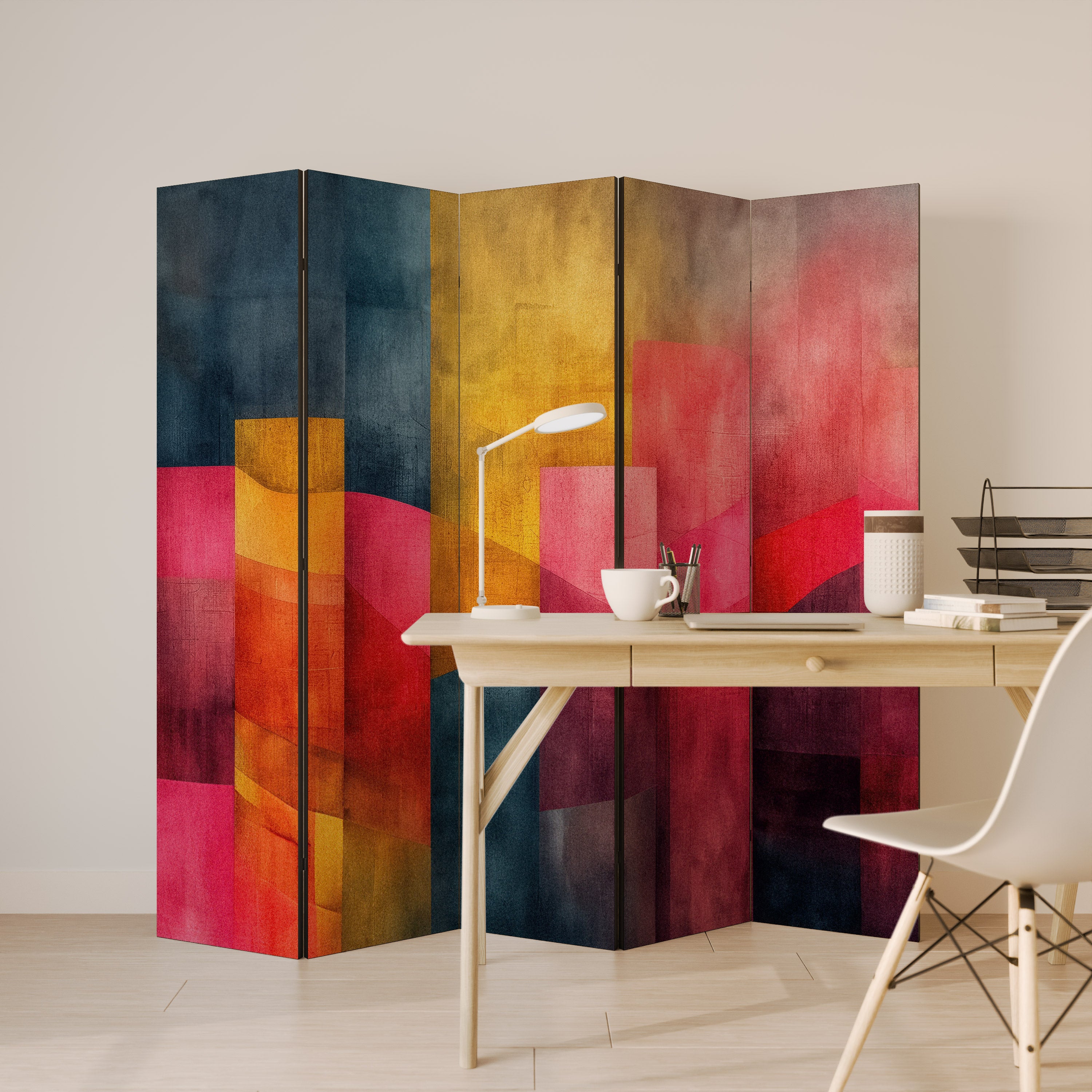 COLORFUL SOUNDS 5-Panel Room Divider