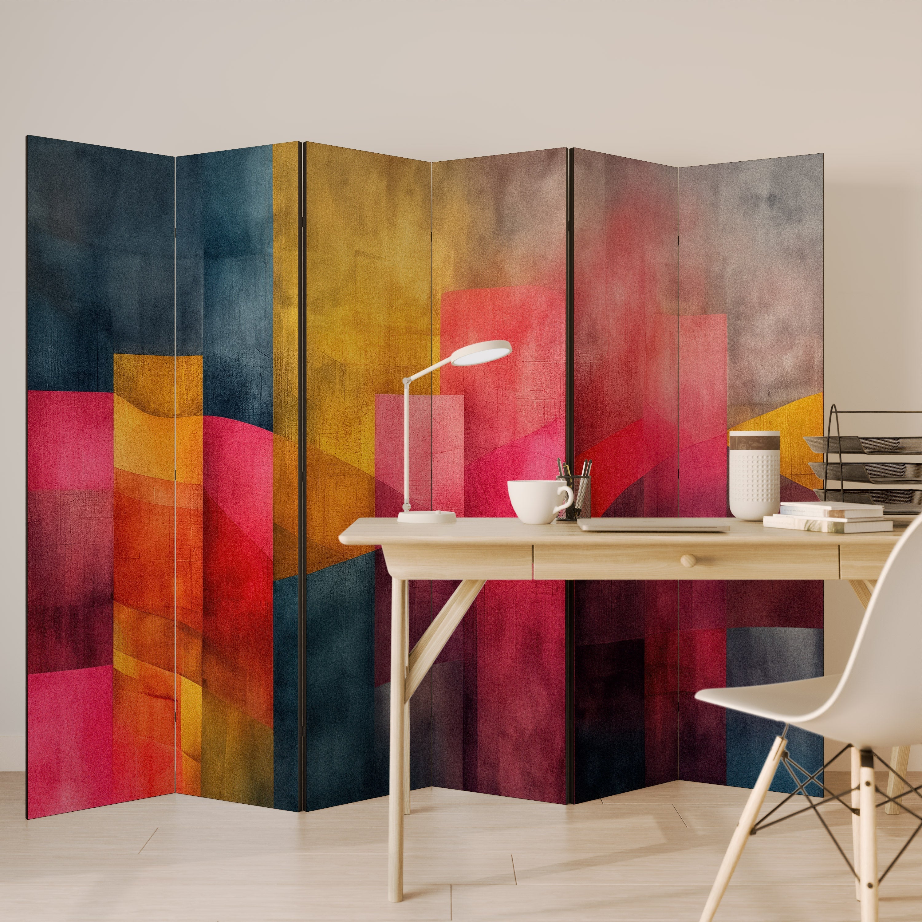 COLORFUL SOUNDS Decorative 6-Panel Room Divider