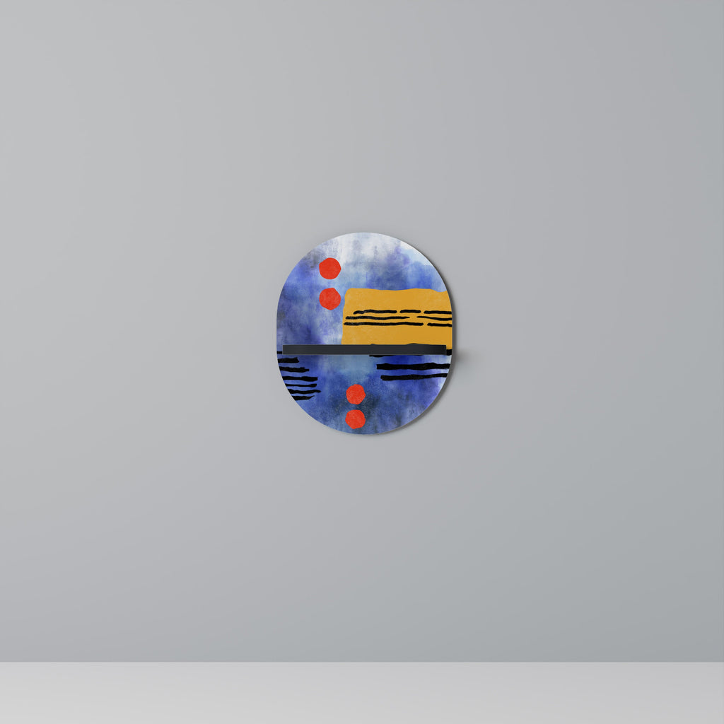 Étagère d'art ovale NIGHTFALL VIBRANCE en finition noire