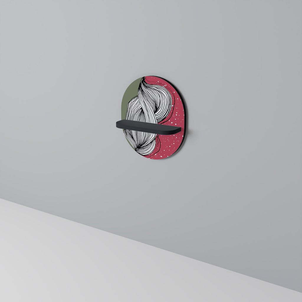 Étagère d'art ovale BE TOGETHER en finition noire