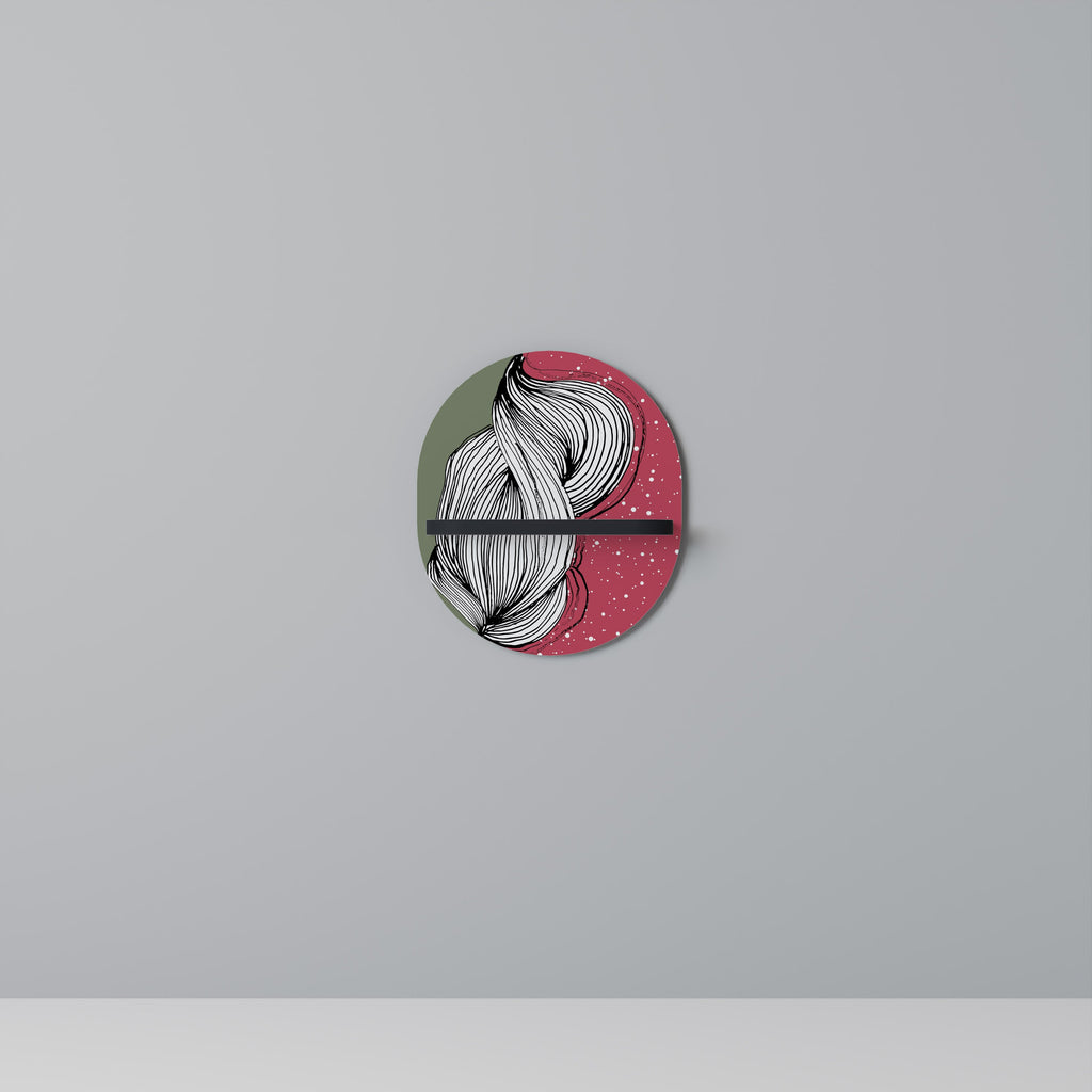 Étagère d'art ovale BE TOGETHER en finition noire