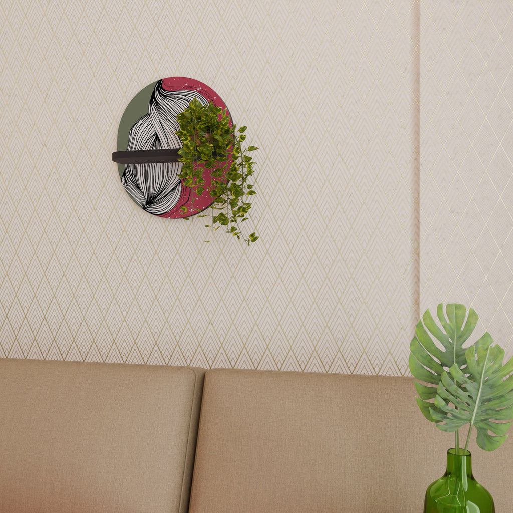 Étagère d'art ovale BE TOGETHER en finition noire