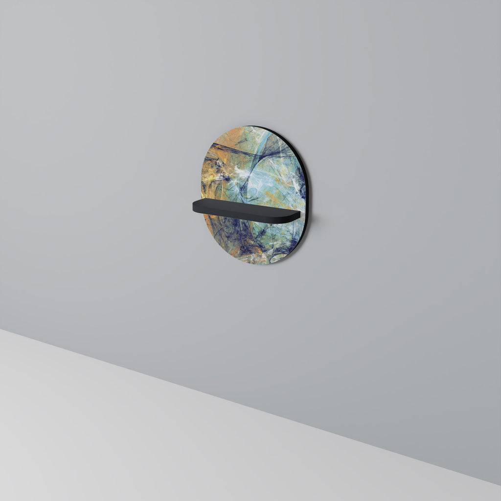 Étagère d'art ovale ABSTRACT THOUGHTS en finition noire