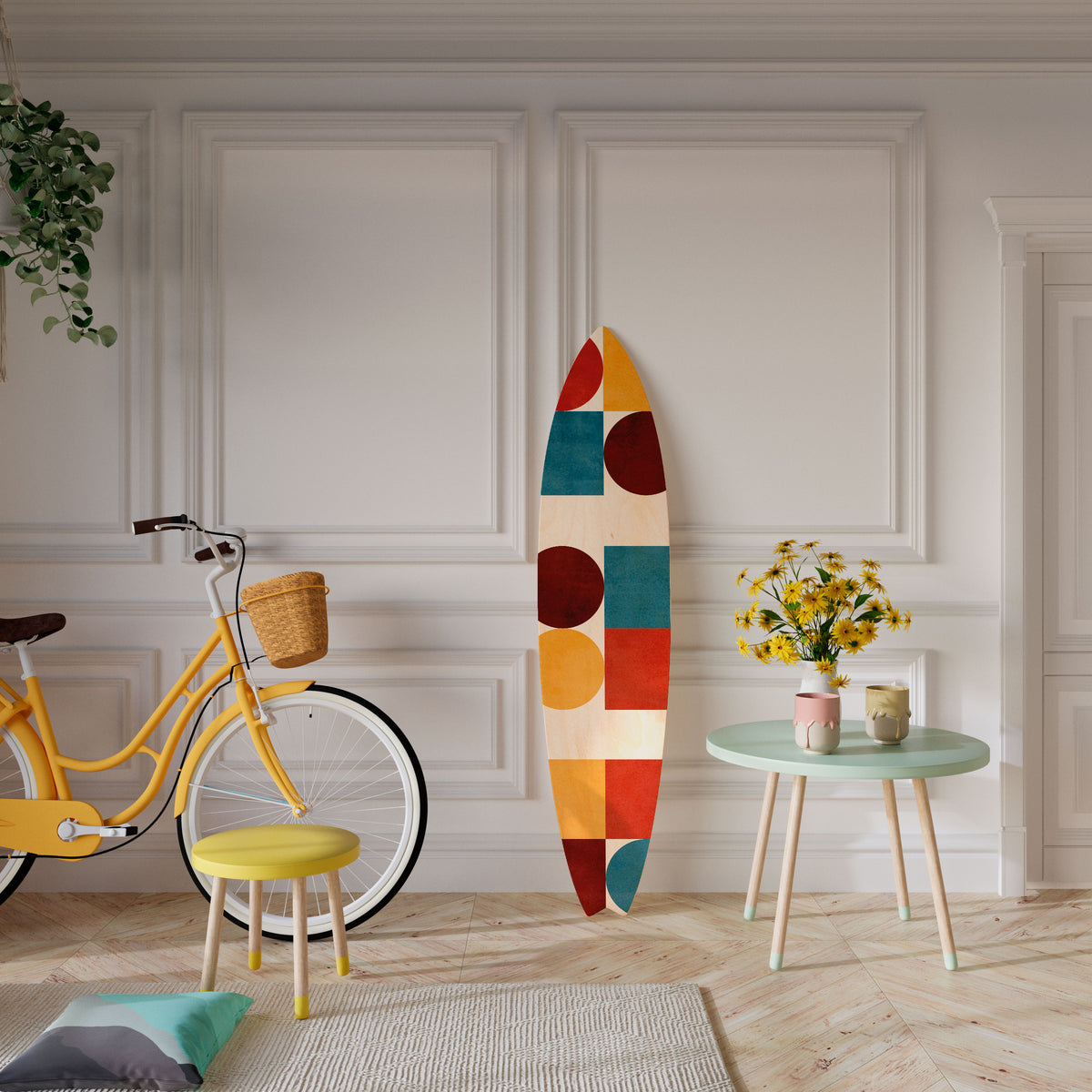 GEOMETRIC PUZZLE Surfboard Decorative Panel