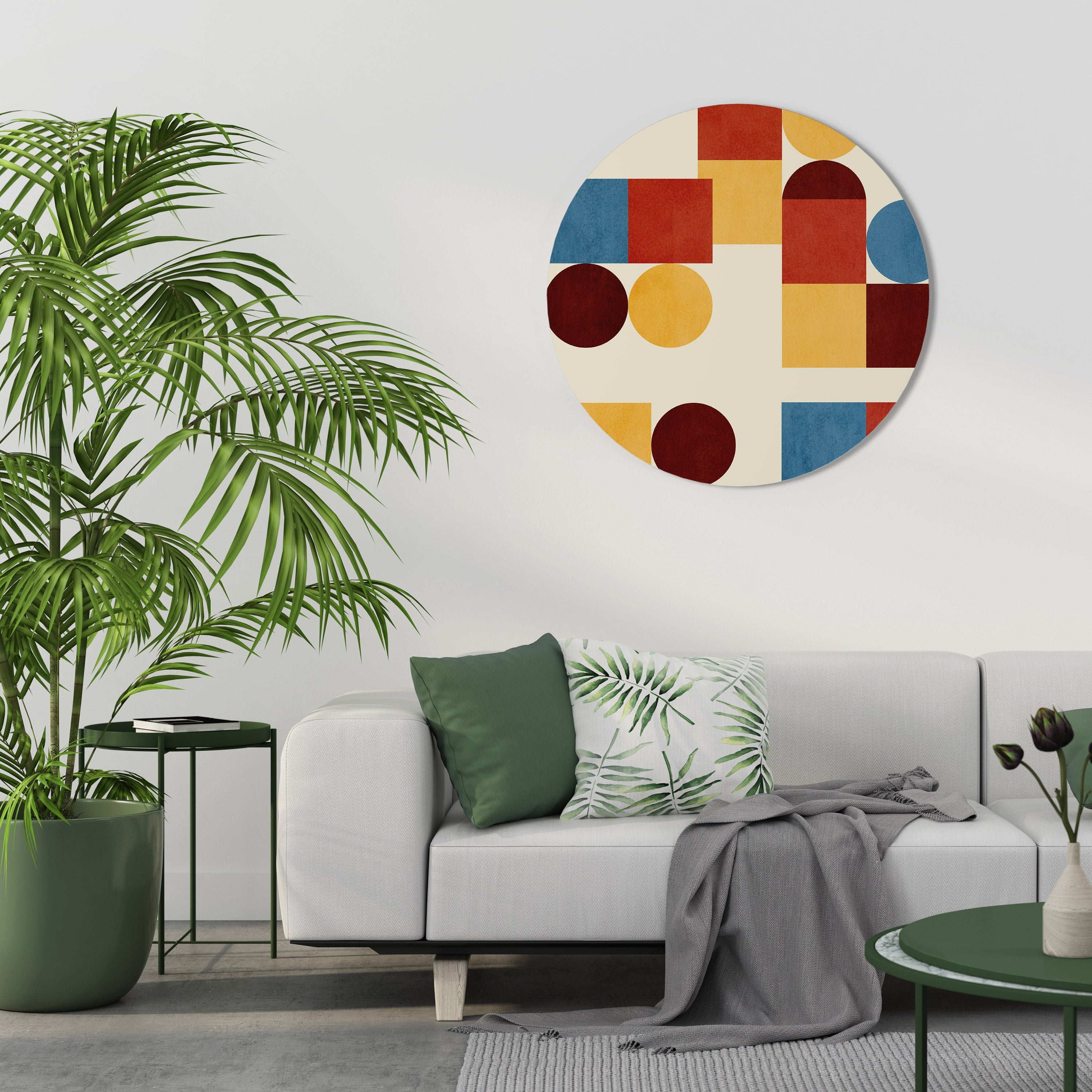 PUZZLE GÉOMÉTRIQUE Art mural rond