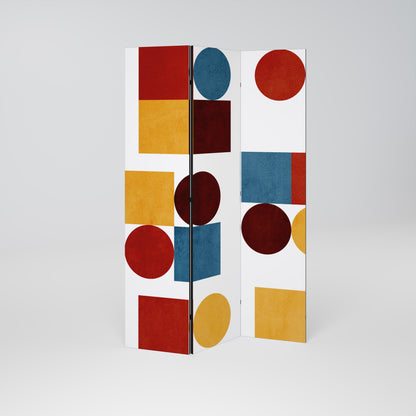 GEOMETRIC PUZZLE 3-Panel Room Divider