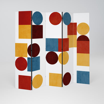 GEOMETRIC PUZZLE 5-Panel Room Divider
