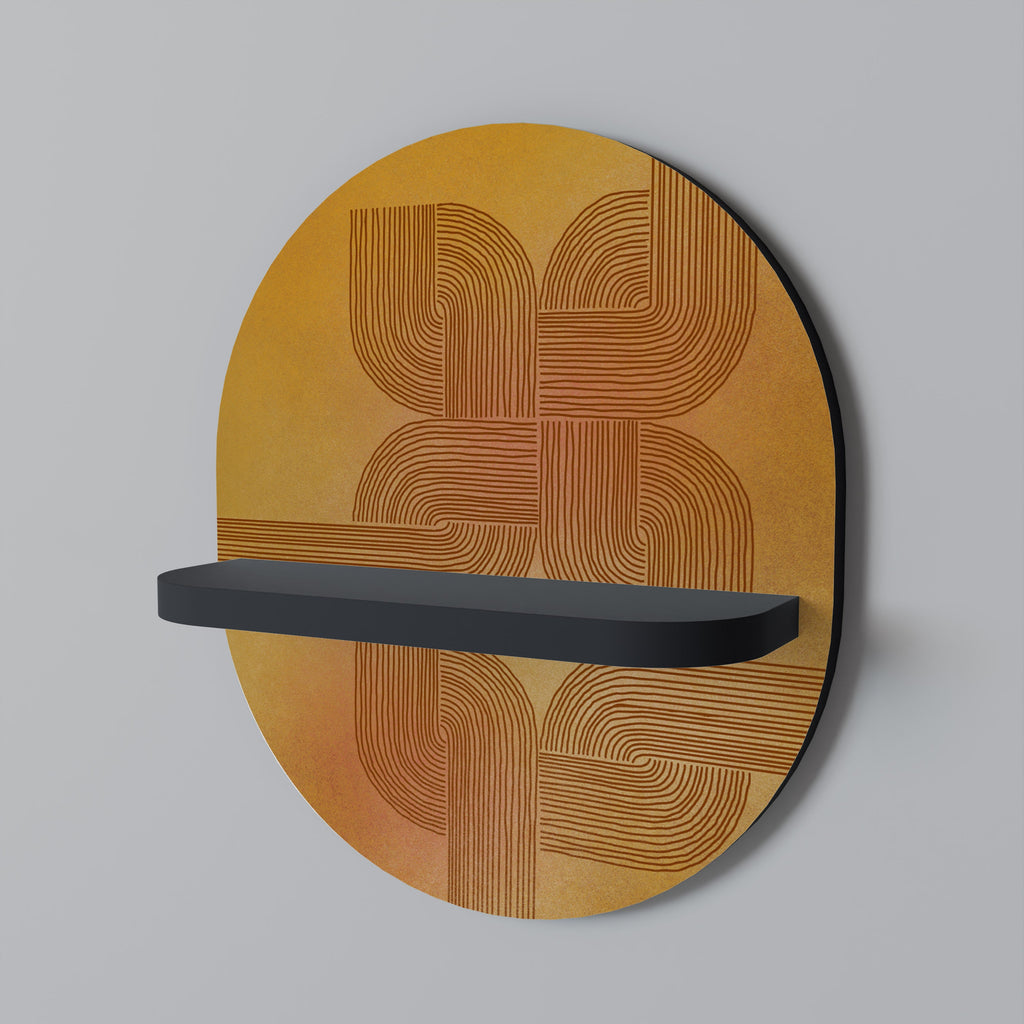 Étagère d'art ovale RENFORCEMENT DES RELATIONS en finition noire