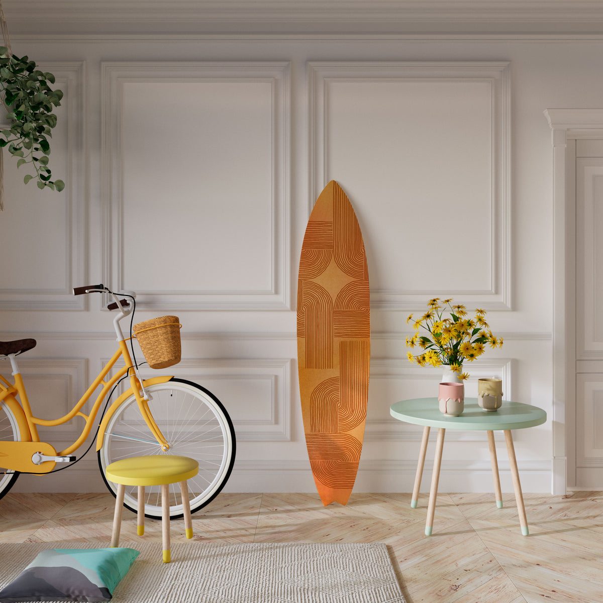 STRENGTHENING RELATION Surfboard Decorative Panel