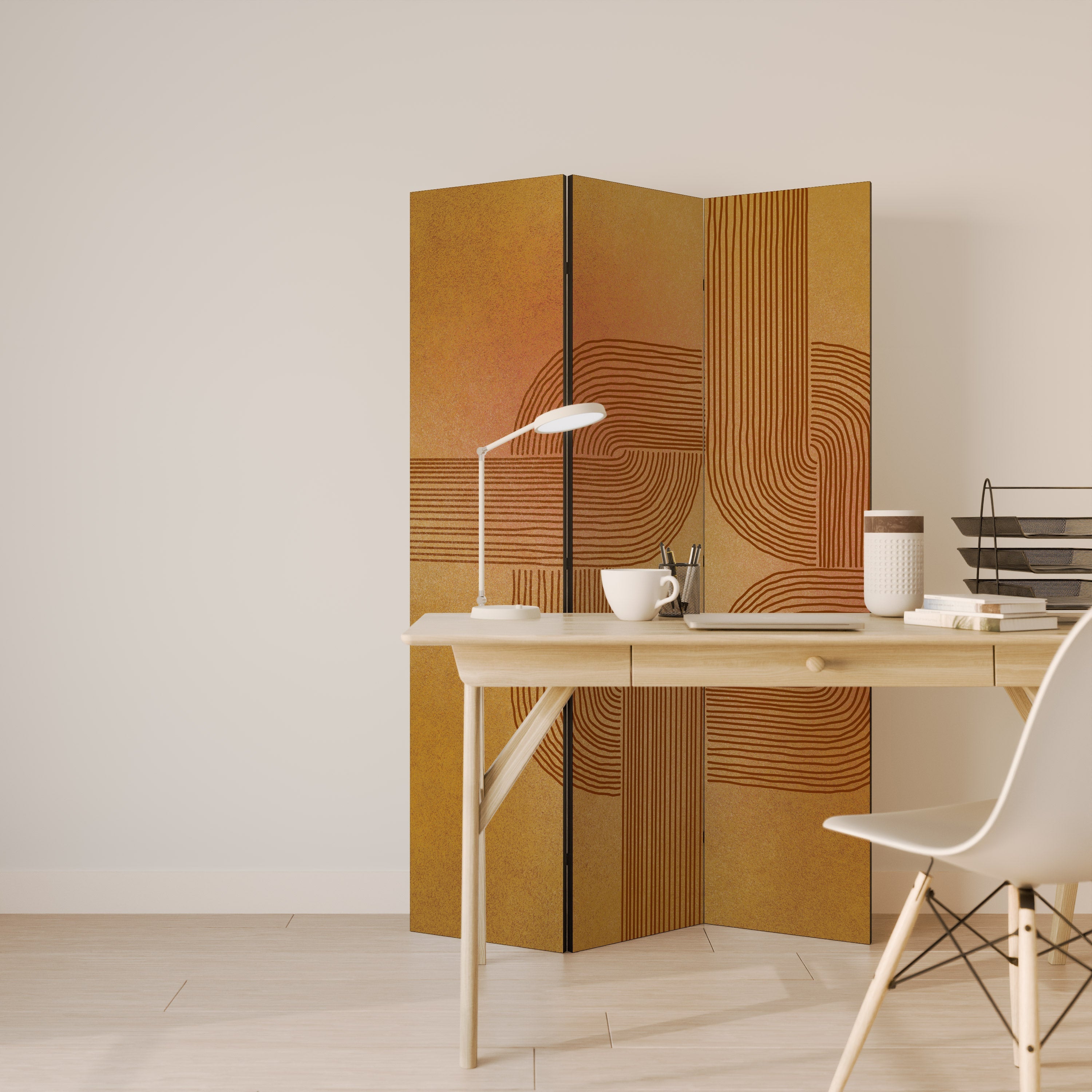 STRENGTHENING RELATION Decorative 3-Panel Room Divider