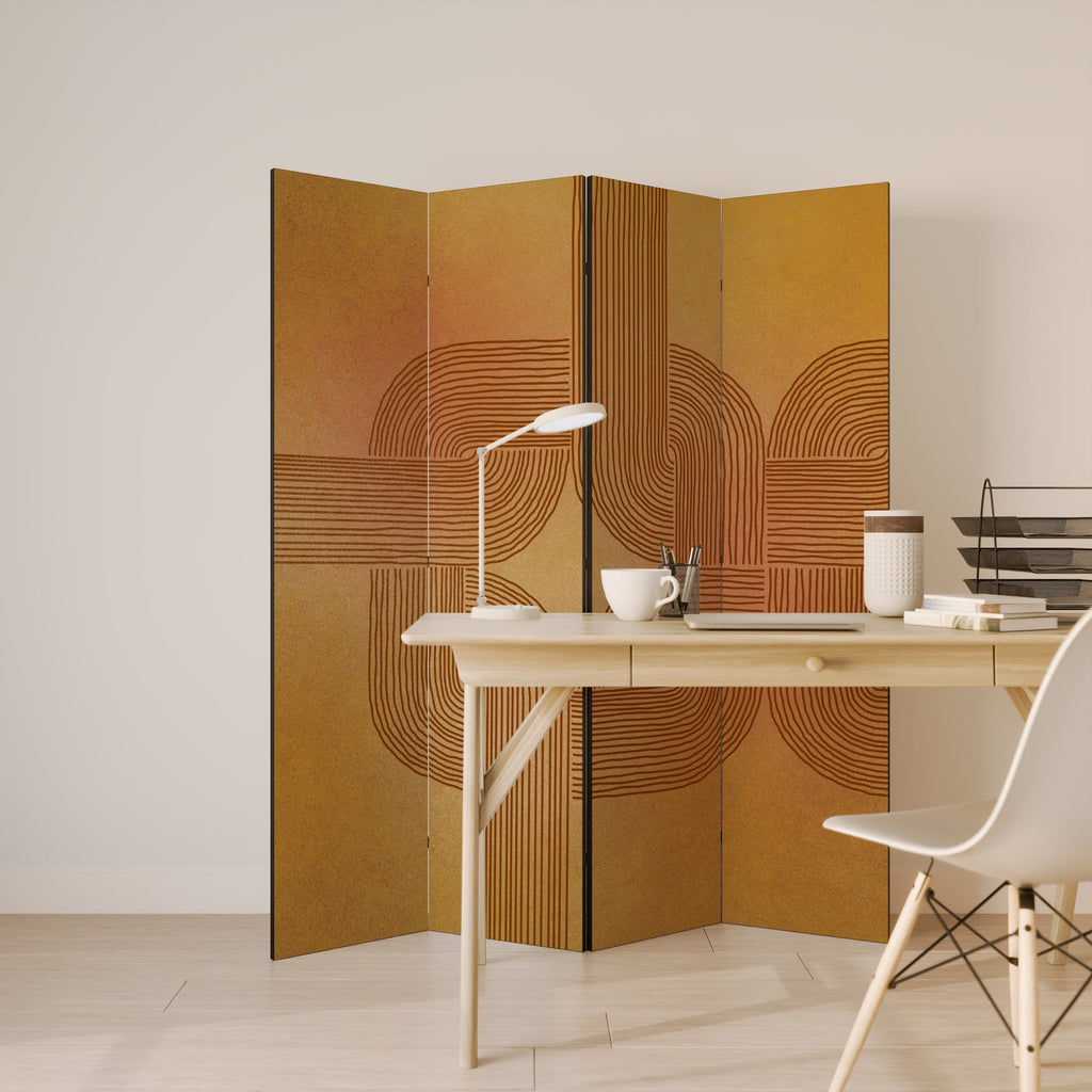 STRENGTHENING RELATION Decorative 4-Panel Room Divider