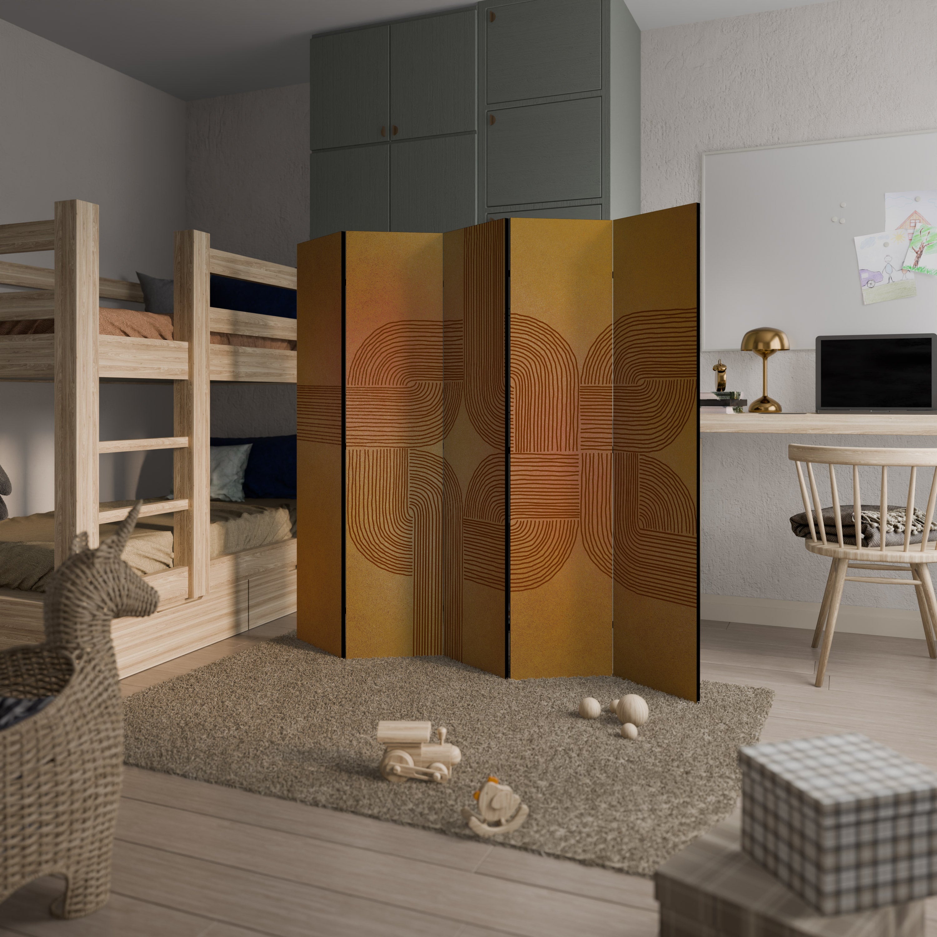 STRENGTHENING RELATION 5-Panel Room Divider
