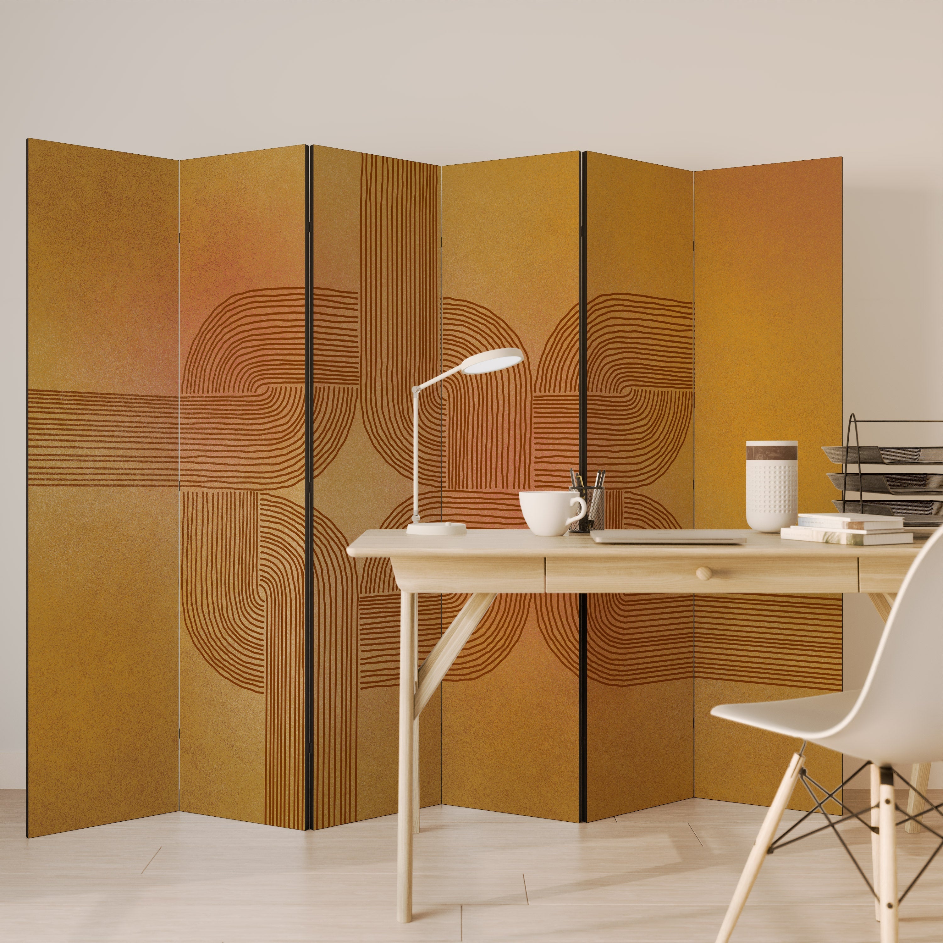 STRENGTHENING RELATION Decorative 6-Panel Room Divider