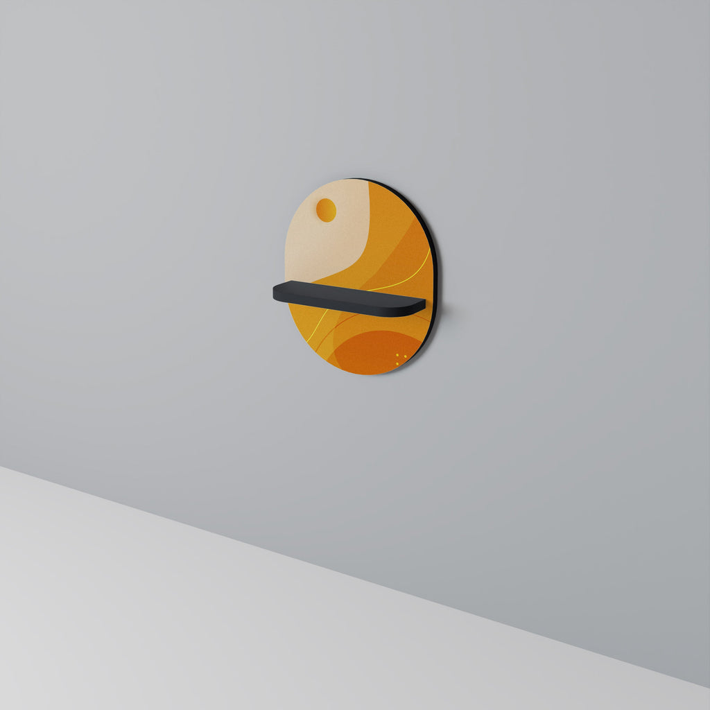 Étagère ovale ORANGE ARRANGEMENT en finition noire