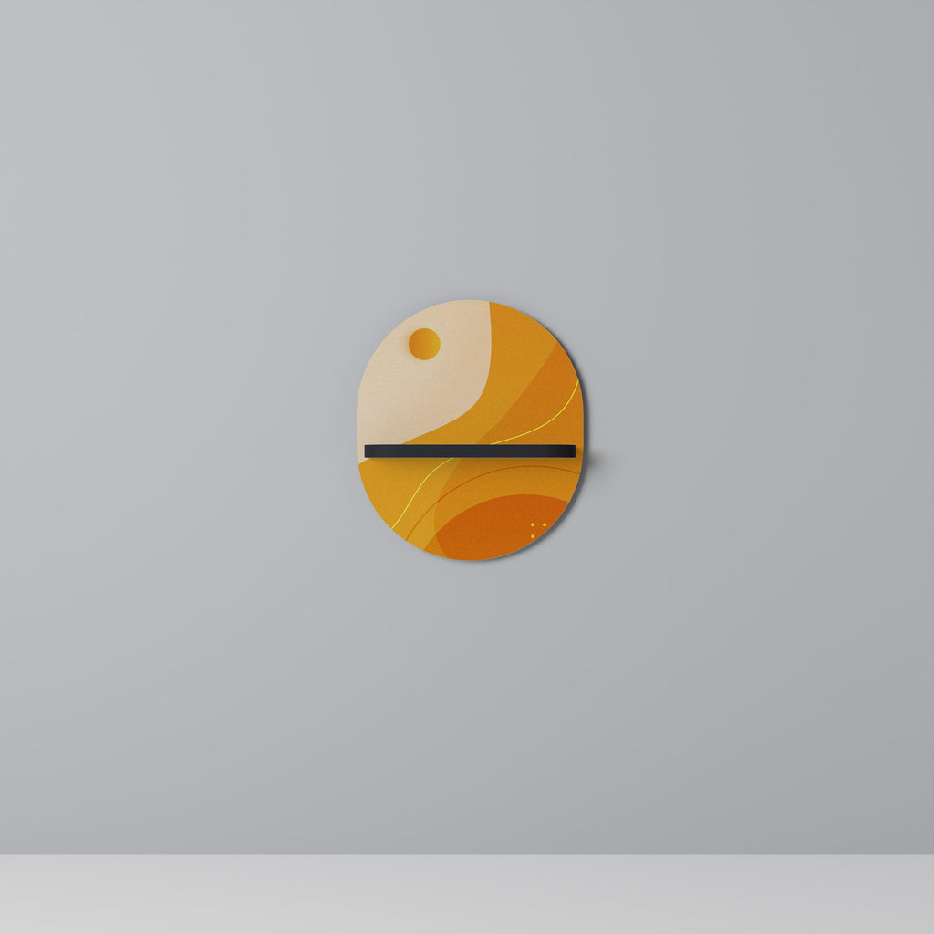 Étagère ovale ORANGE ARRANGEMENT en finition noire