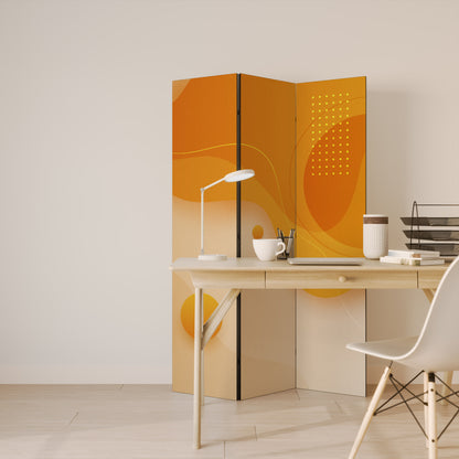 ORANGE ARRANGEMENT 3-Panel Room Divider