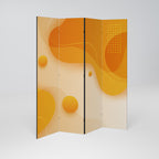 ORANGE ARRANGEMENT 4-Panel Room Divider