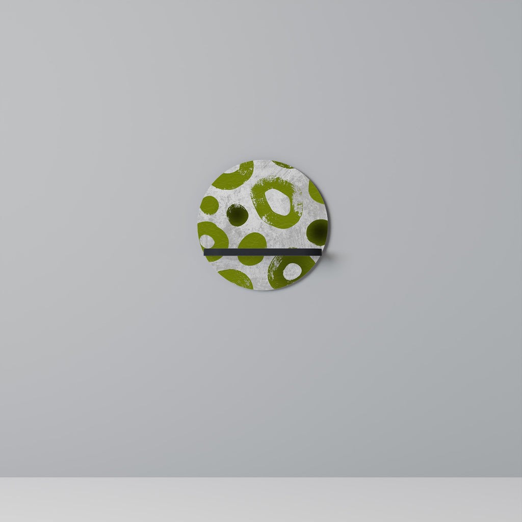 Étagère d'art ronde GREEN RHAPSODY en finition noire