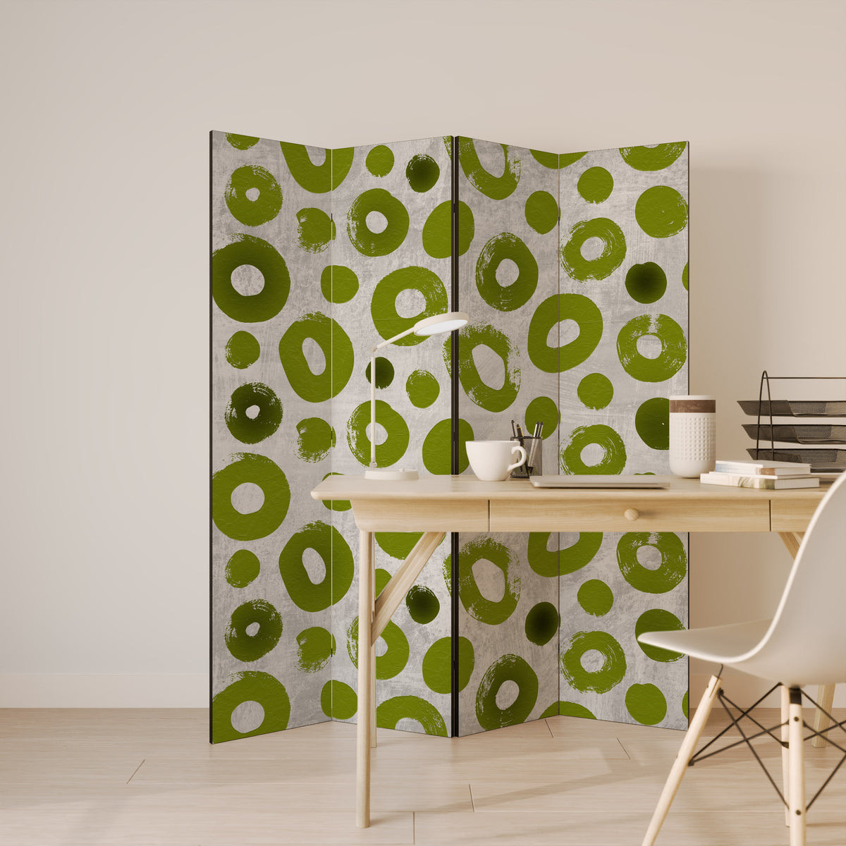 GREEN RHAPSODY 4-Panel Room Divider