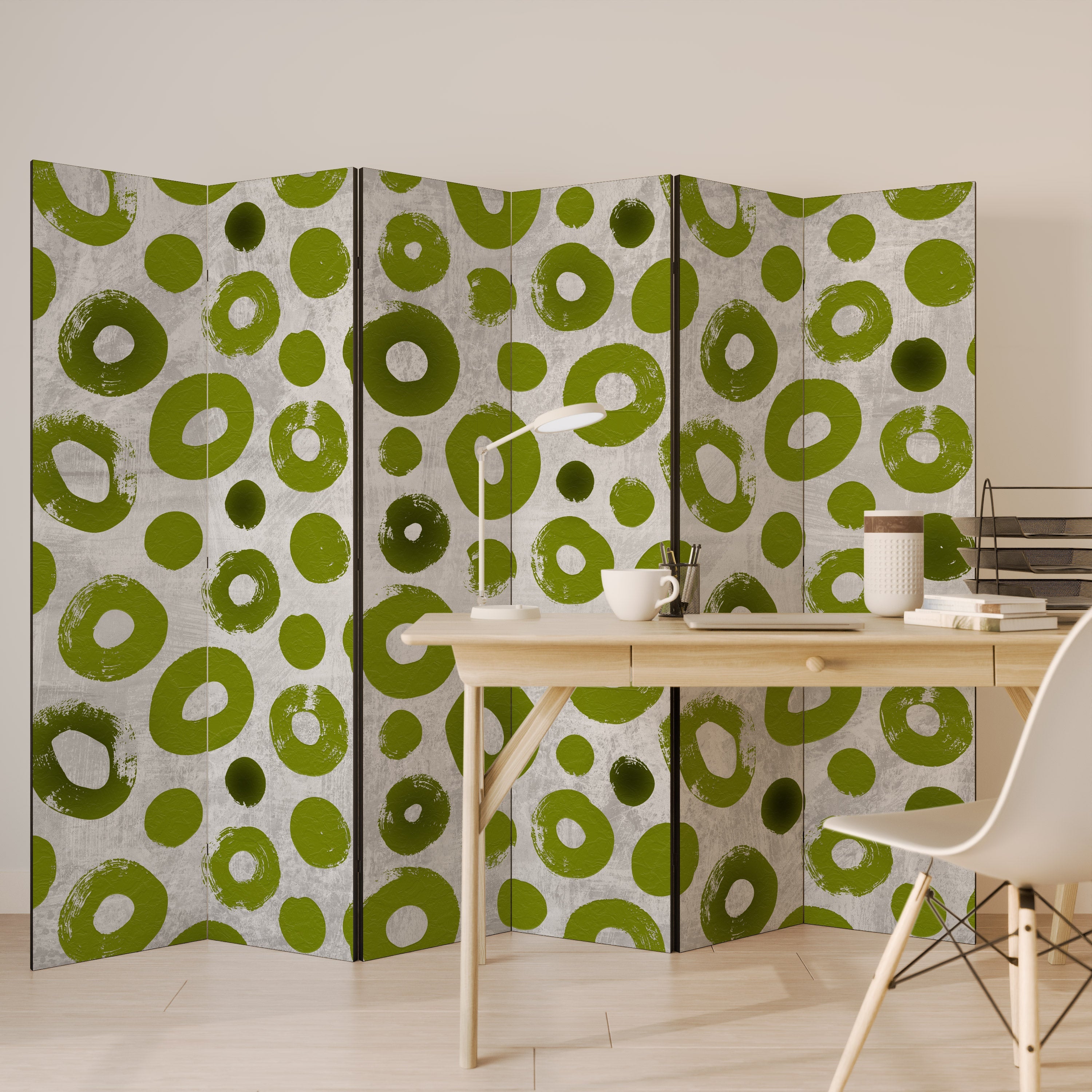GREEN RHAPSODY Decorative 6-Panel Room Divider