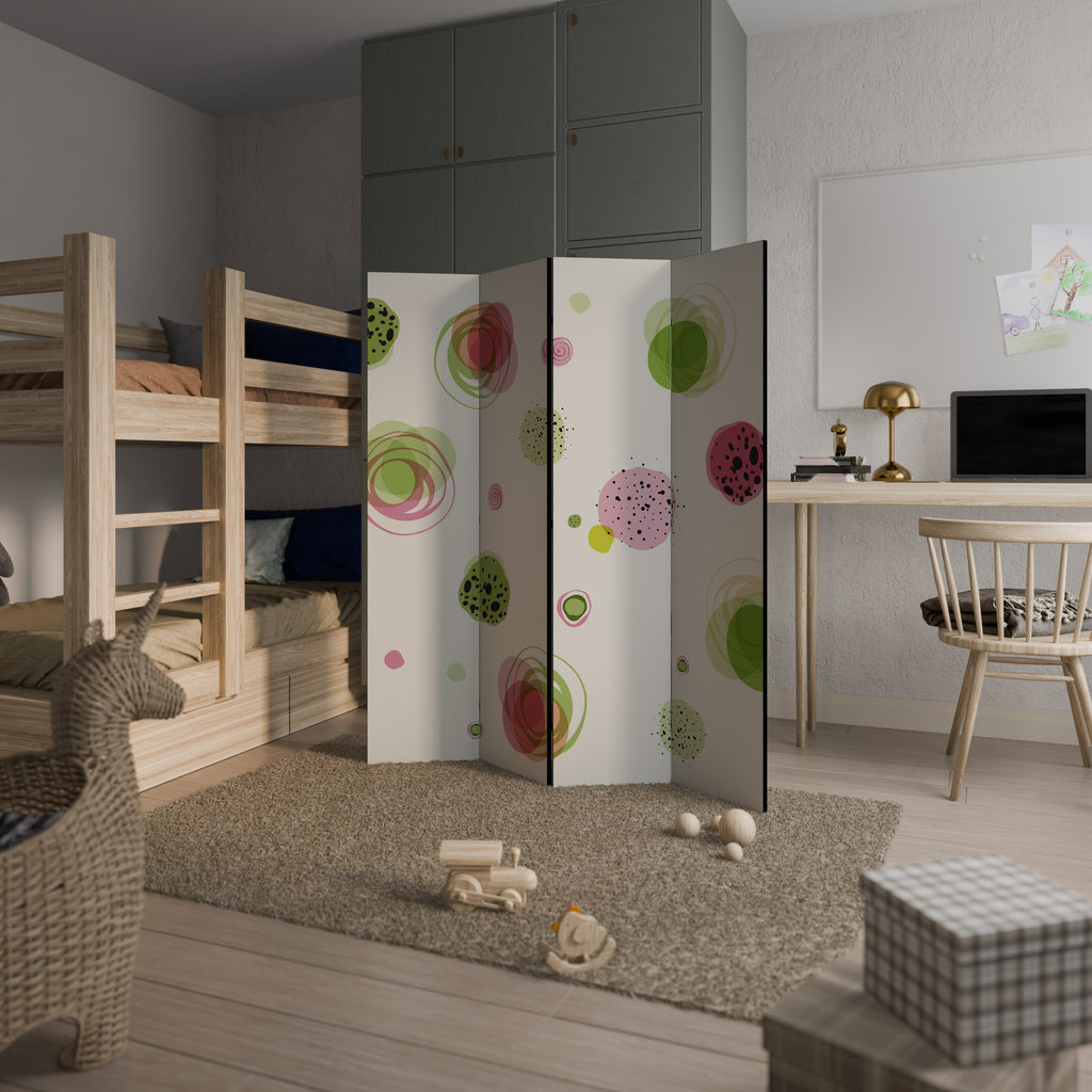 COLORFUL COSMOS 4-Panel Room Divider