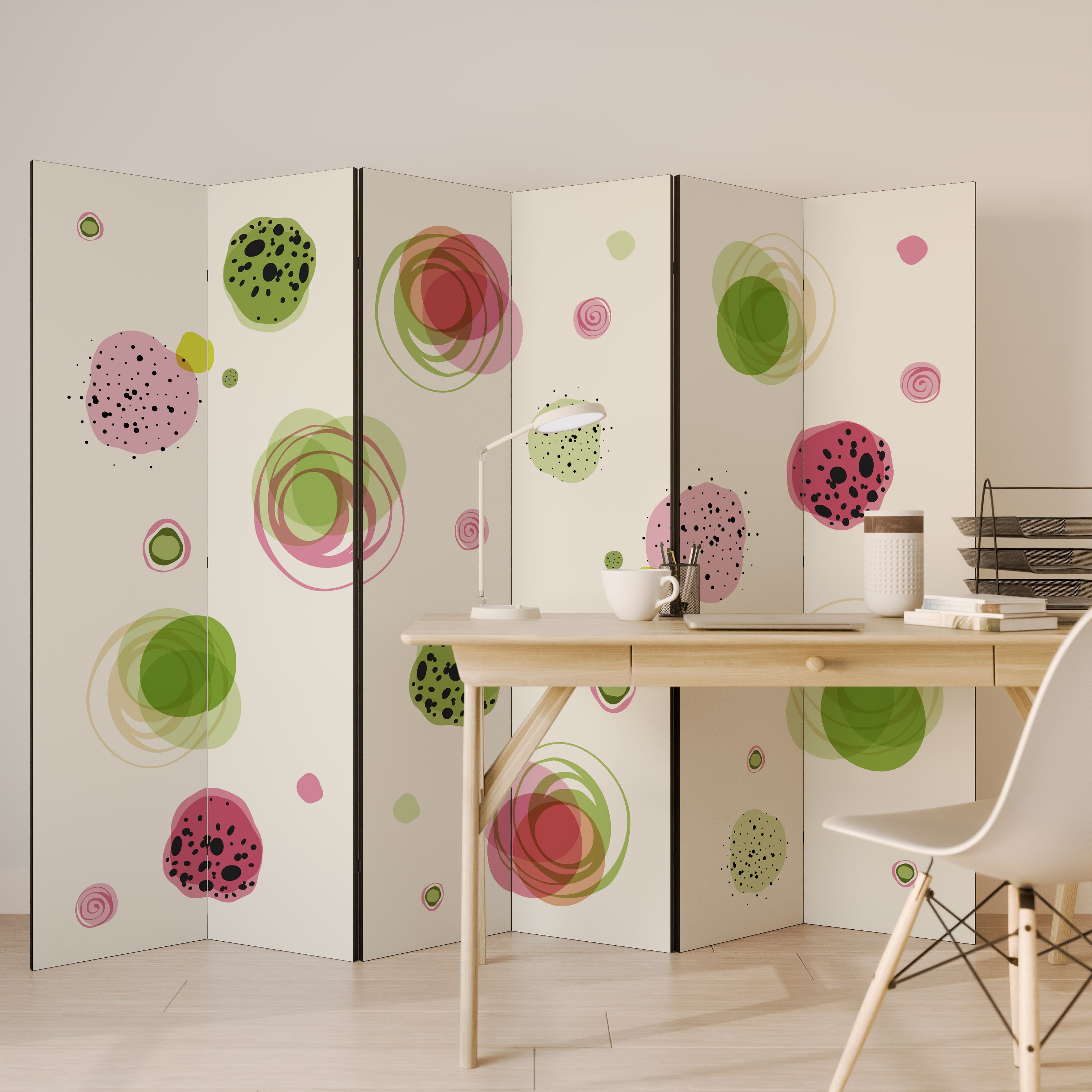 COLORFUL COSMOS 6-Panel Room Divider