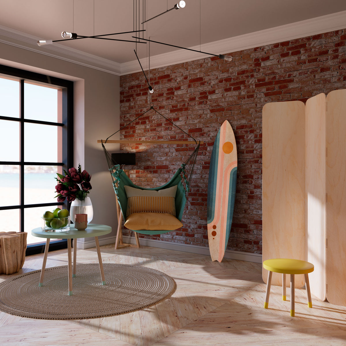 TWO HALVES Surfboard Decorative Panel