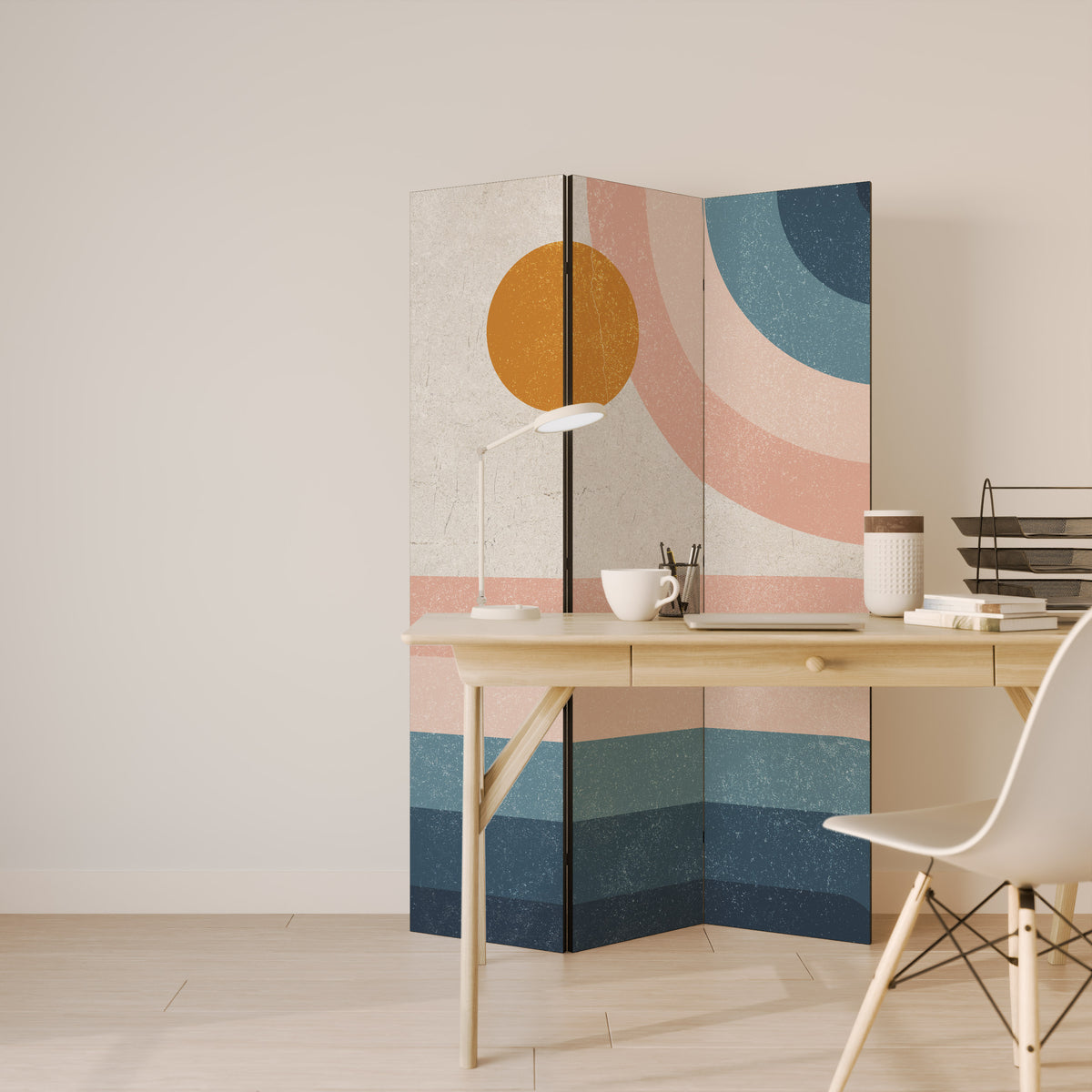TWO HALVES 3-Panel Room Divider