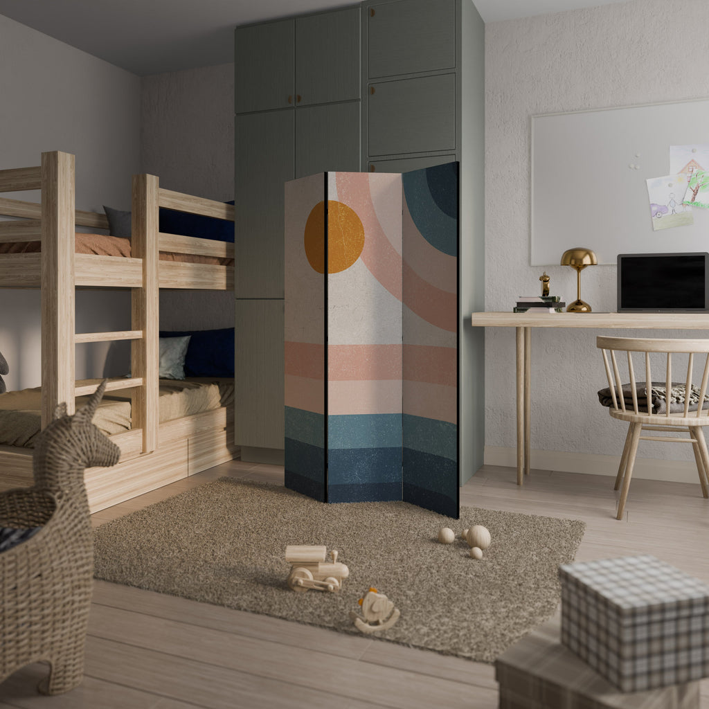 TWO HALVES Decorative 3-Panel Room Divider