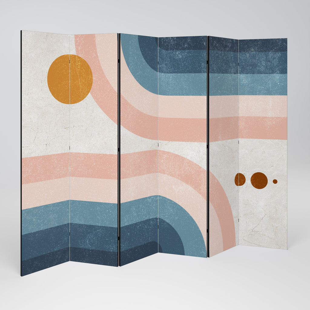 TWO HALVES Decorative 6-Panel Room Divider