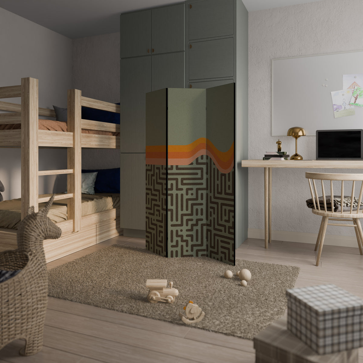 SIMPLE SOLUTIONS 3-Panel Room Divider