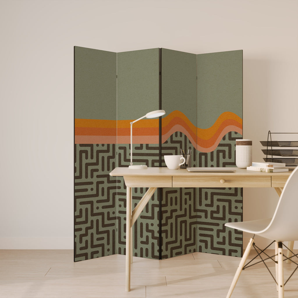 SIMPLE SOLUTIONS Decorative 4-Panel Room Divider