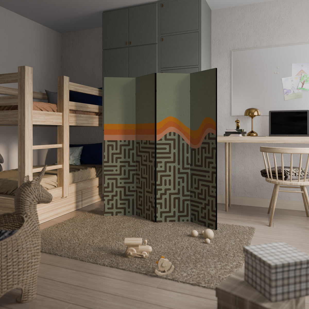 SIMPLE SOLUTIONS 4-Panel Room Divider