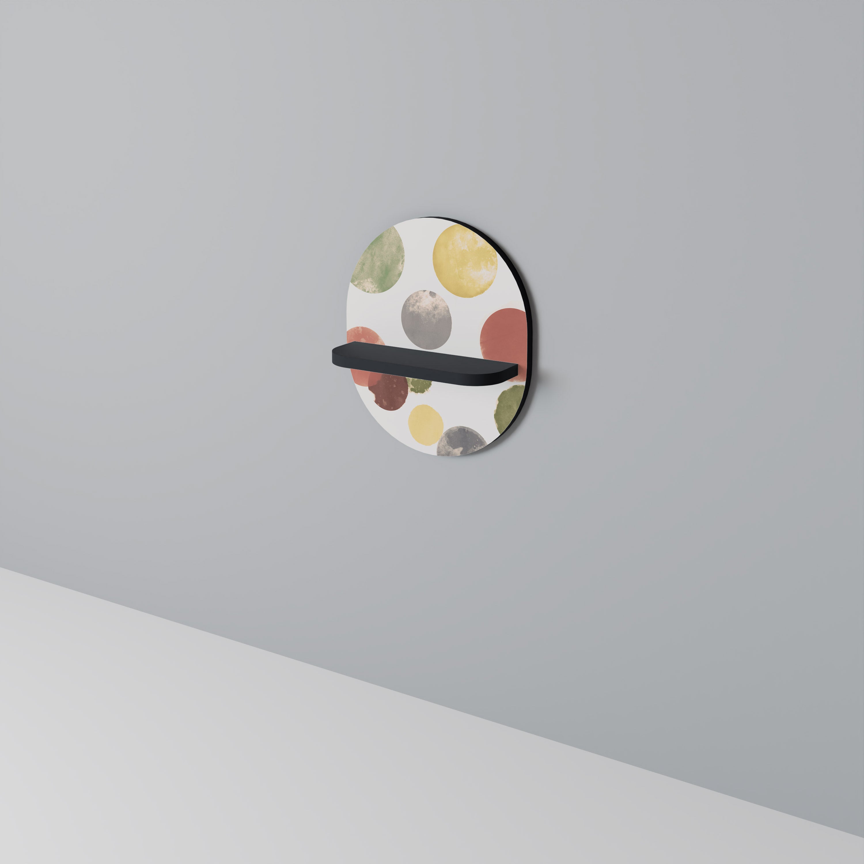 Étagère ovale FLEETING HAPPINESS en finition noire