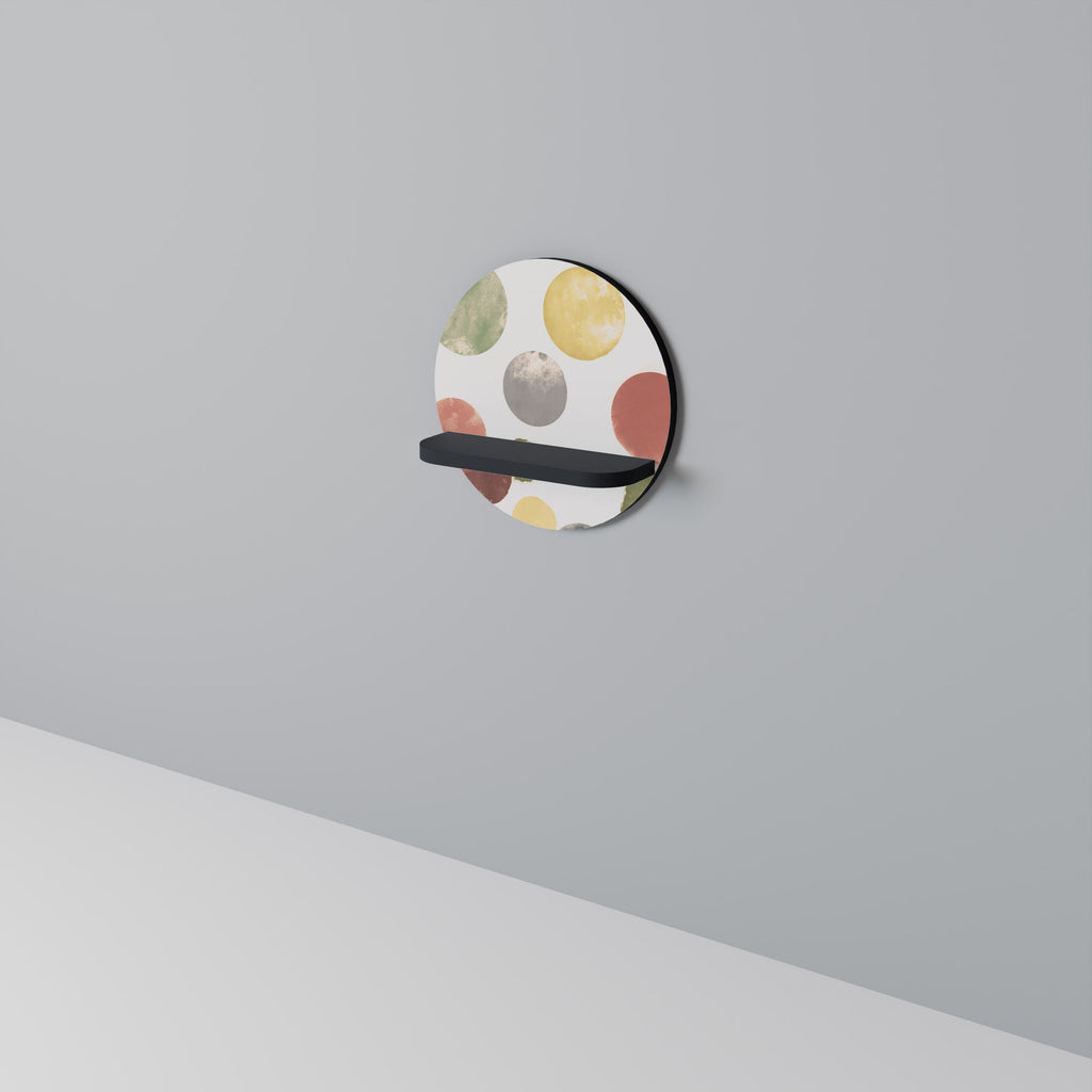 Étagère ronde FLEETING HAPPINESS en finition noire