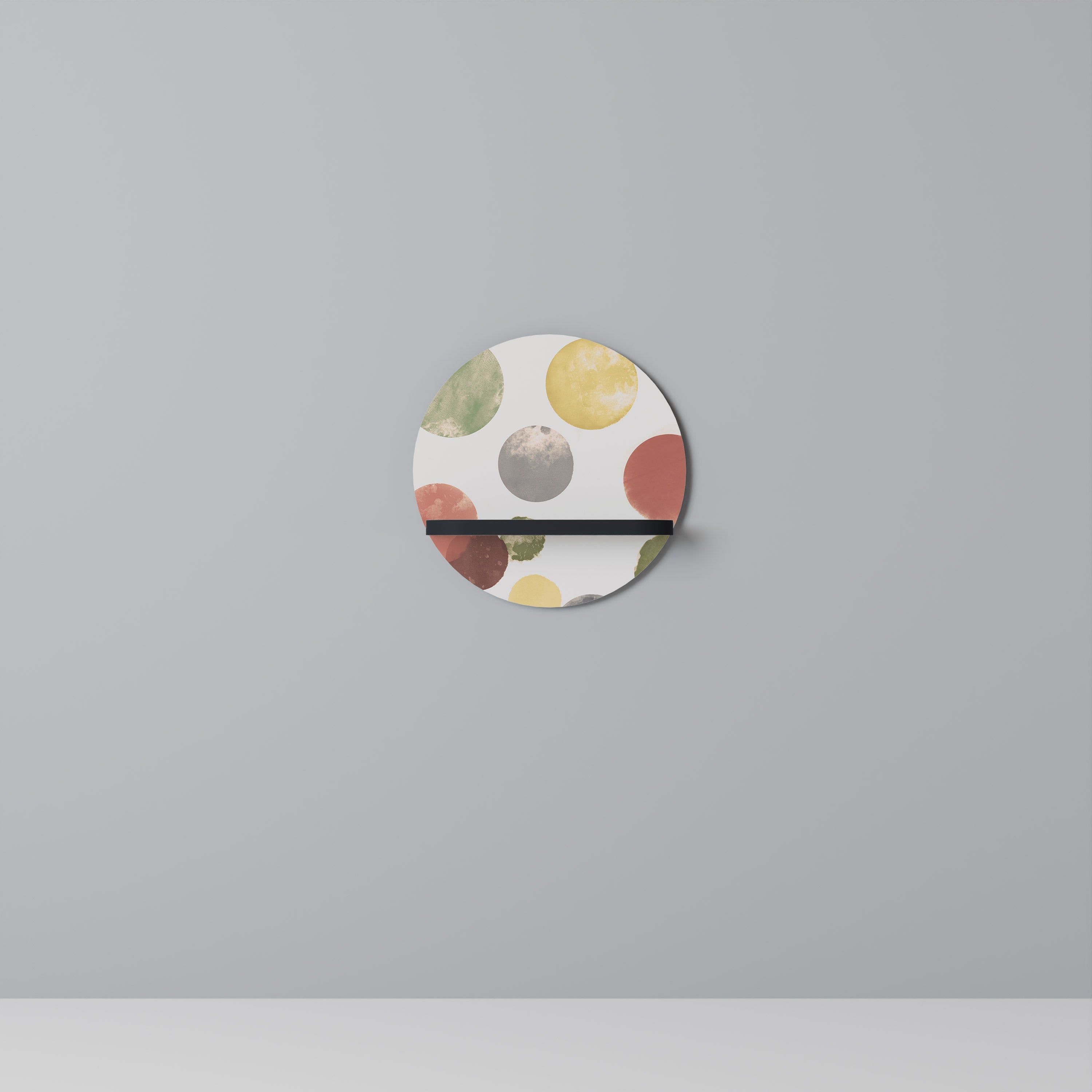 Étagère ronde FLEETING HAPPINESS en finition noire