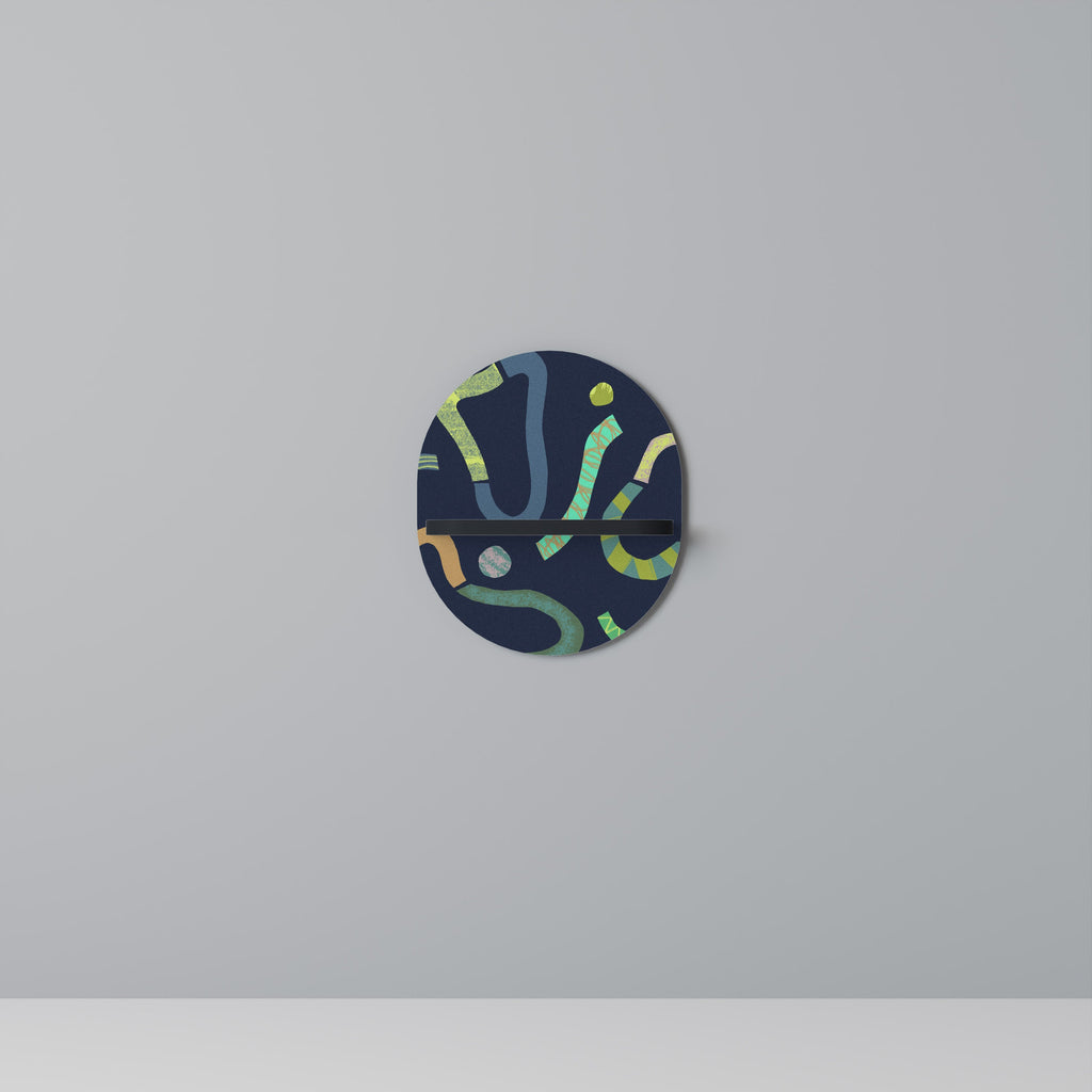 Étagère d'art ovale CONTRAST DANCE en finition noire