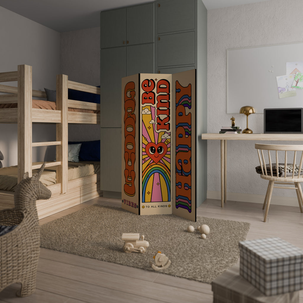 GROOVY POSTERS 3-Panel Room Divider