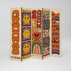 GROOVY POSTERS 5-Panel Room Divider
