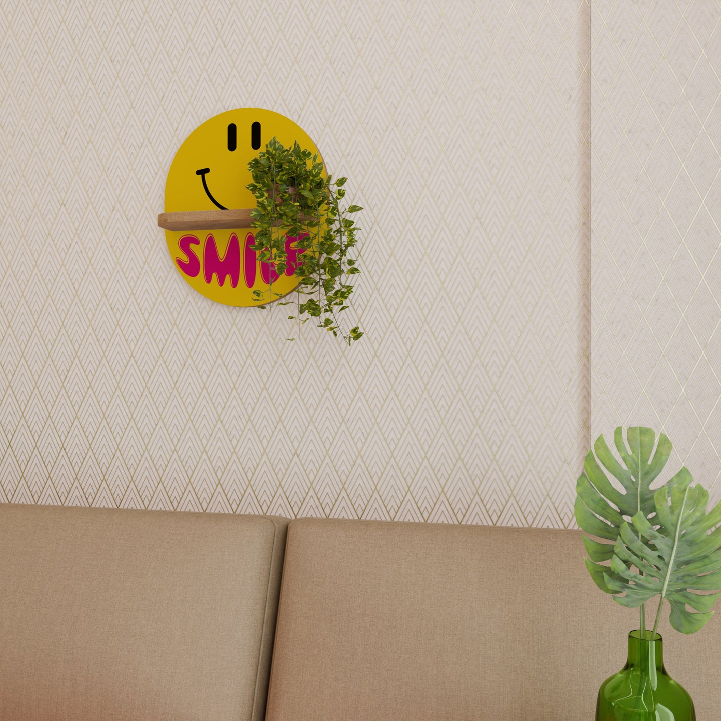 KEEP SMILING Art Shelf