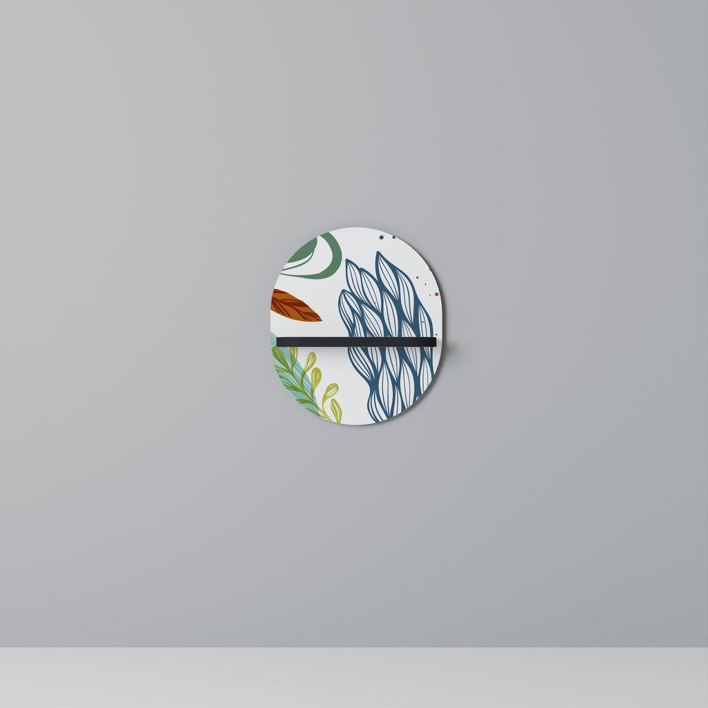 Étagère d'art ovale BOTANICAL HURRICANE en finition noire